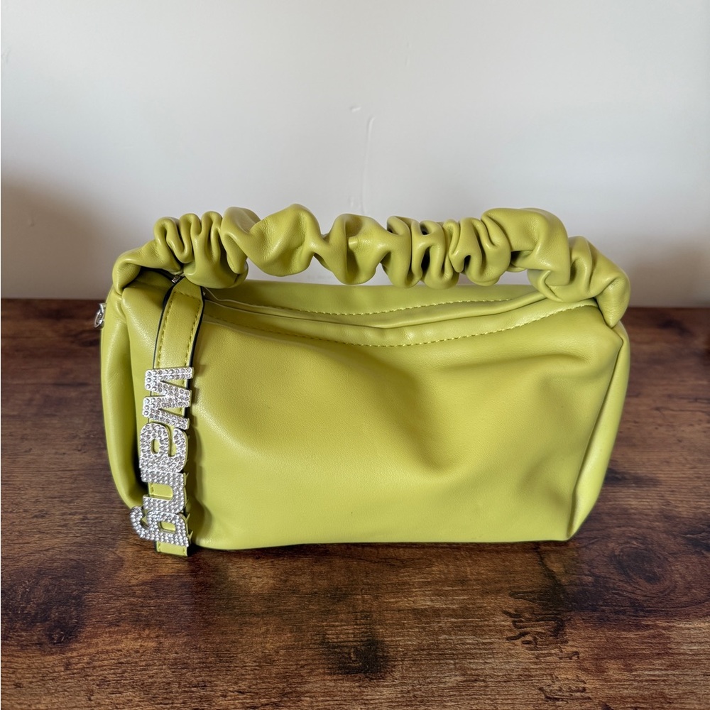 Alexander Wang Scrunchie Mini Bag in Lime Leather